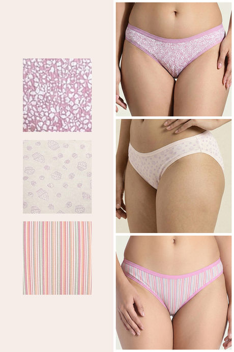 Zivame Low Rise Full Coverage Bikini Panty (Pack of 3) - Multicolor — image 2